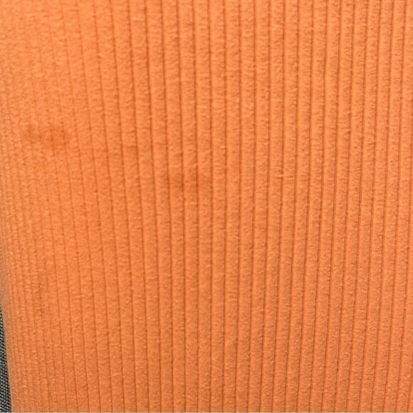 American Eagle Ribbed Bodycon V Neck Midi Dress Orange Size Medium - Picture 4 of 4